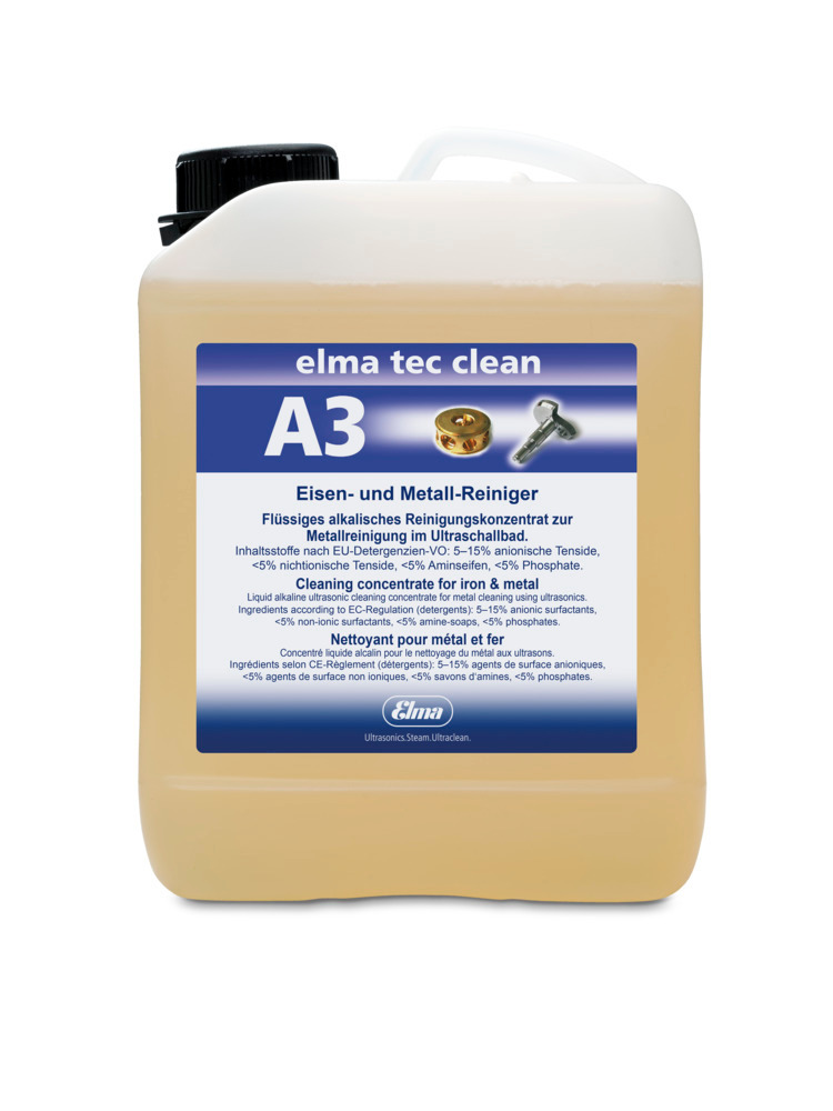 Reinigungsmittel Elma Tec Clean A3 für Ultraschallgeräte, alkalisch, Konzentrat, 2,5 Liter - 1