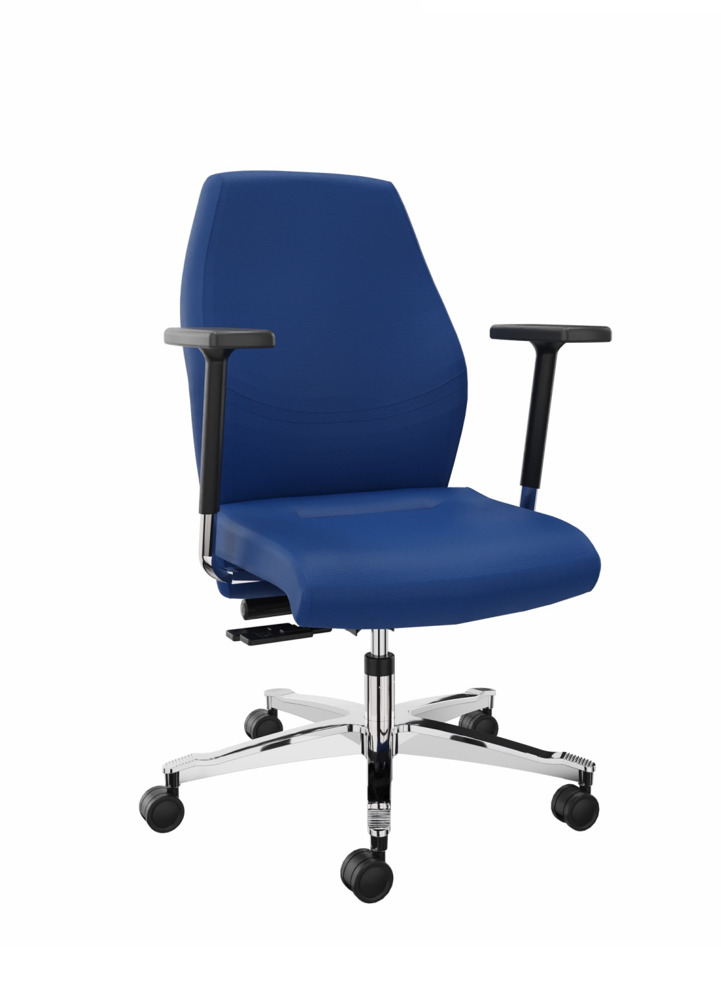 Dauphin Arbeitsstuhl XXL, Bezugsstoff blau - 1