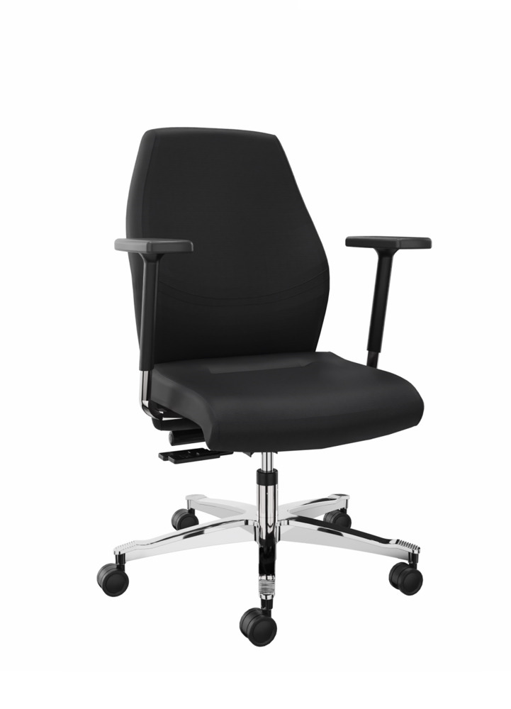 Siège de bureau Dauphin XXL, tissu noir - 1