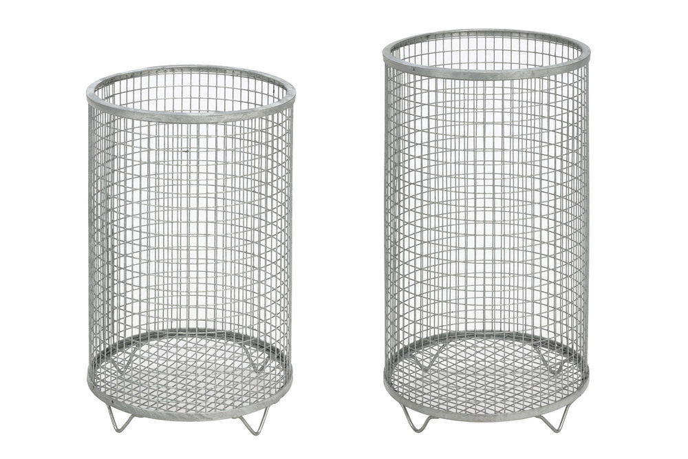 Wire mesh waste bin with mesh base, 75 litre capacity, hot dip galvanised - 4