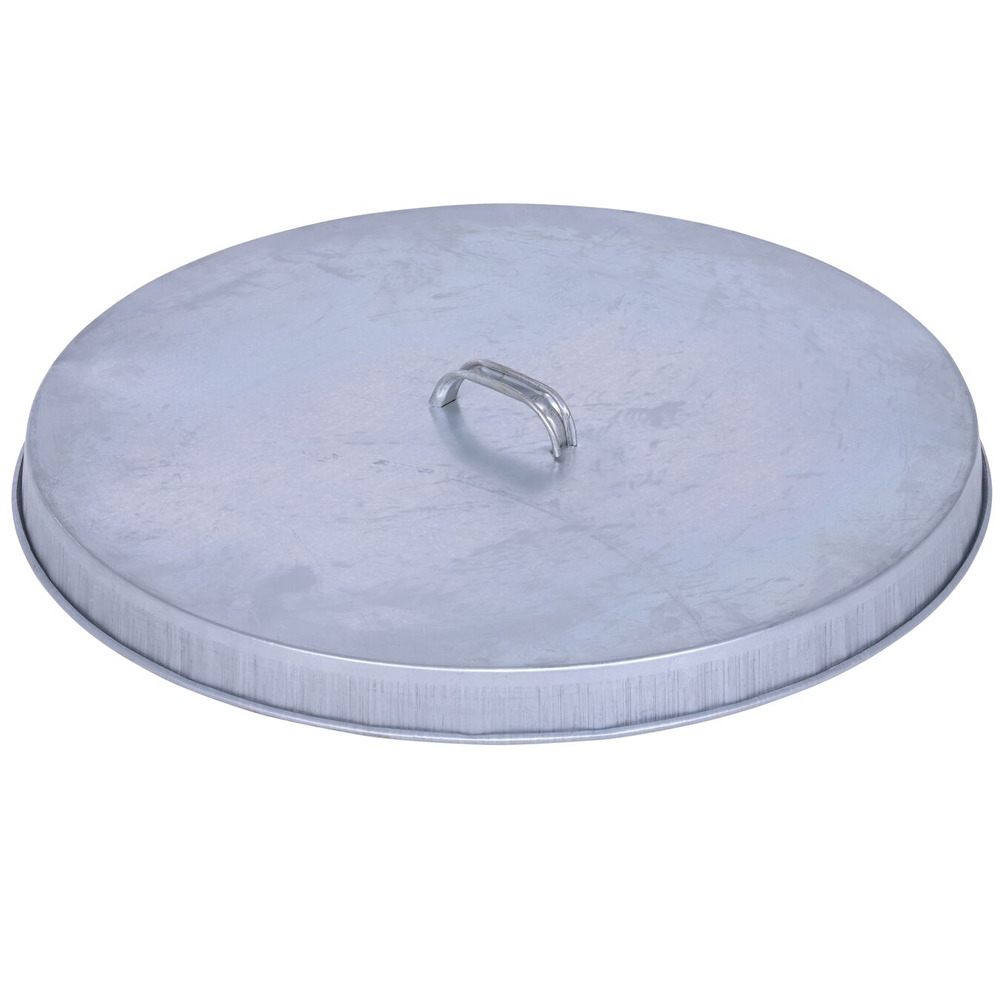 Galvanized Open Head Drum Cover with Handle 24-1/2 In. Inside Diameter Silver - 1