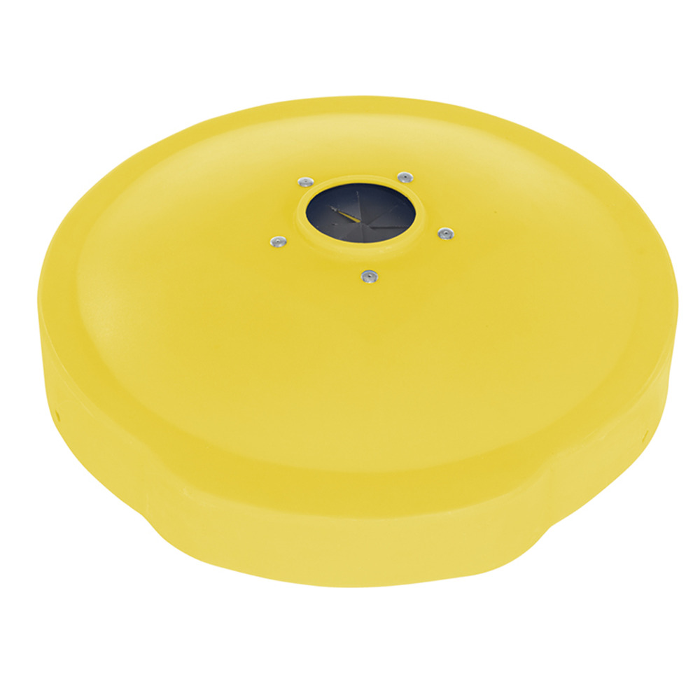 Polyethylene Drum Recycling Lid Universal 55 Gallon Yellow - 1