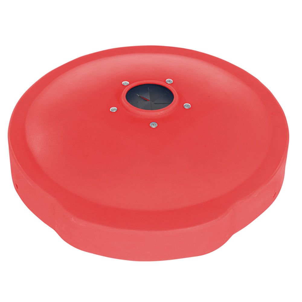 Polyethylene Drum Recycling Lid with Flaps Universal 55 Gallon Red - 1