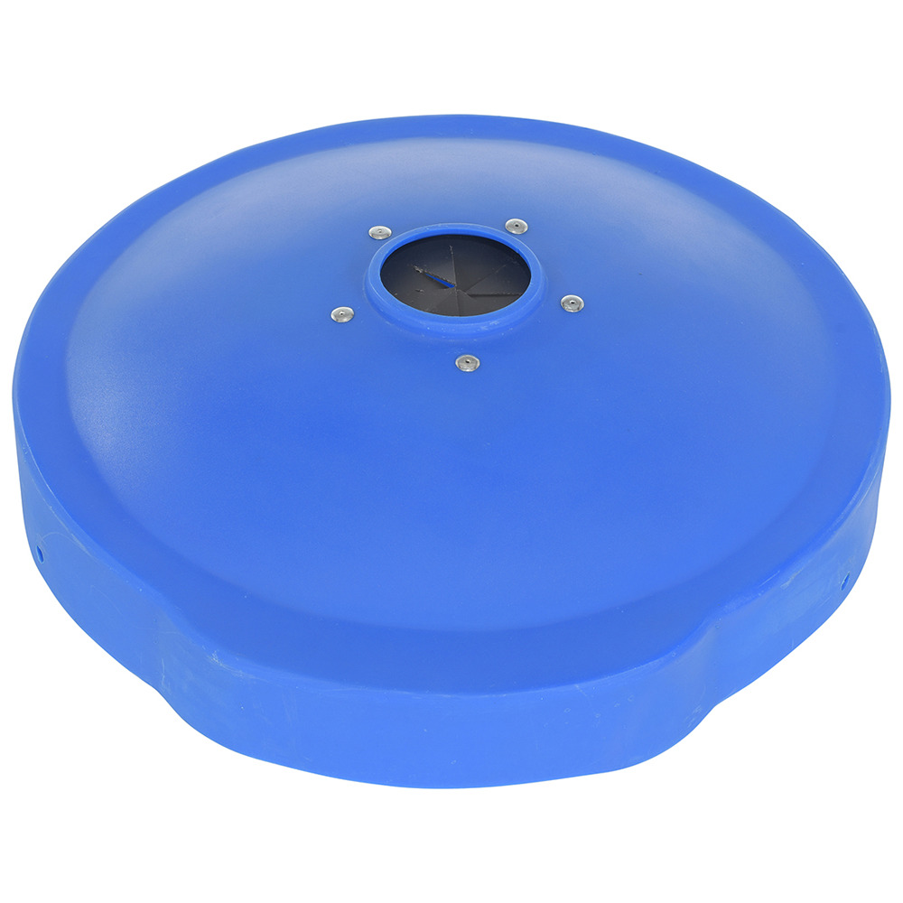 Polyethylene Drum Recycling Lid with Flaps Universal 55 Gallon Blue - 1