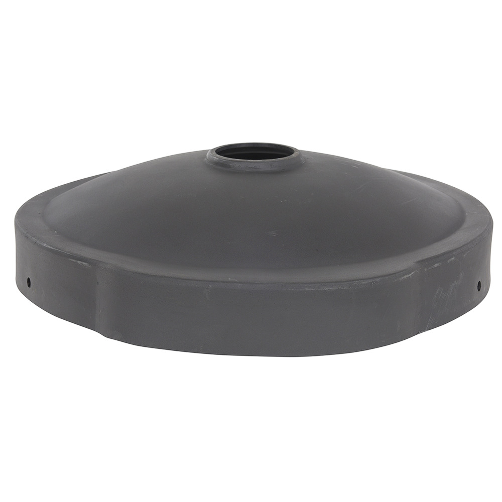 Polyethylene Drum Recycling Lid with Flaps Universal 55 Gallon Black - 1