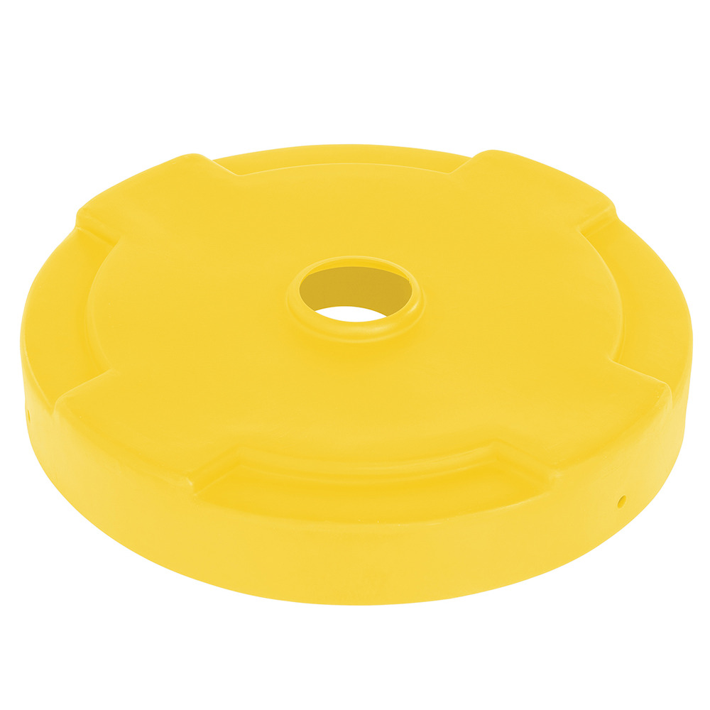 Polyethylene Universal 55 Gallon Drum Recycling Lid Yellow - 1