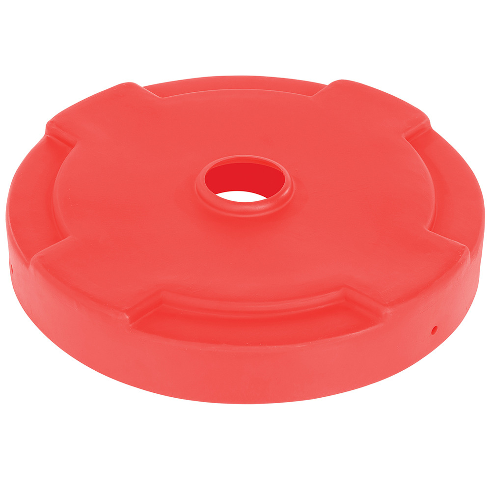 Polyethylene Drum Recycling Lid Closed 55 Gallon Red - 1