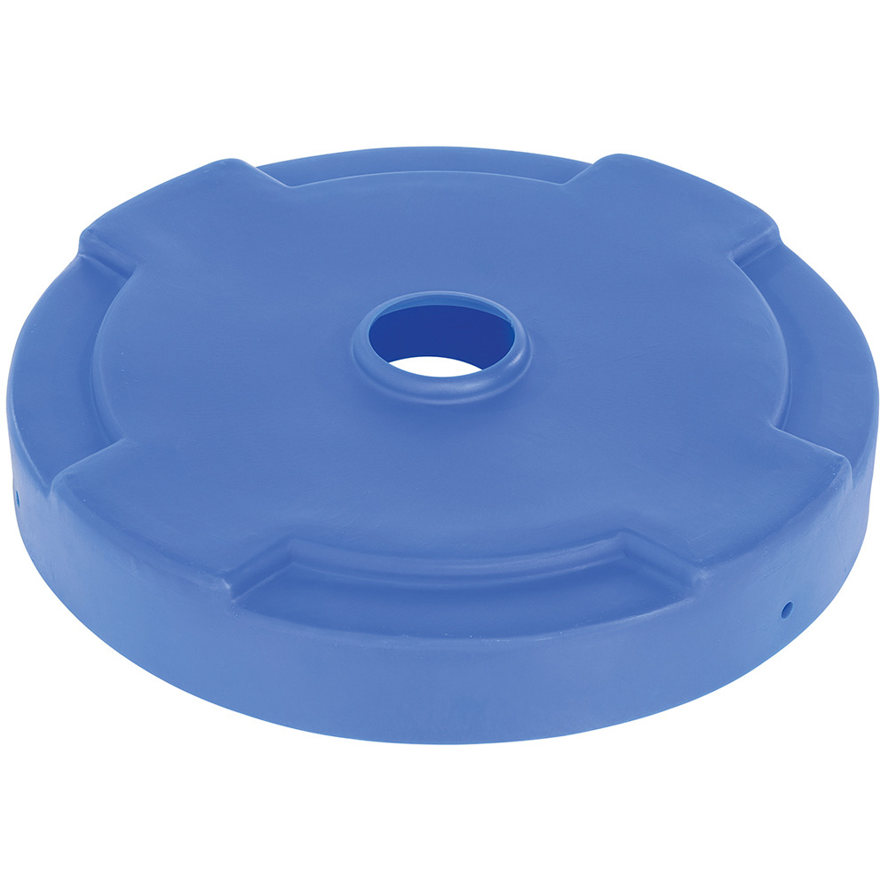 Polyethylene Drum Recycling Lid Closed 55 Gallon Blue - 1