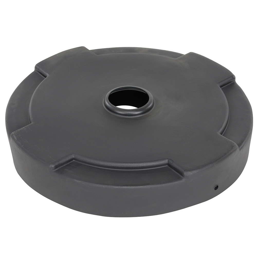 Polyethylene Drum Recycling Lid Closed 55 Gallon Black - 1