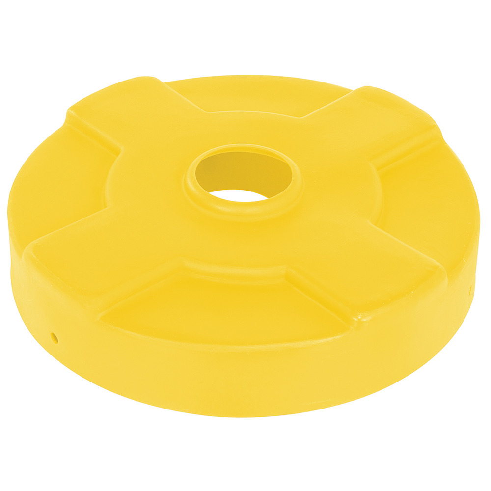 Polyethylene Drum Recycling Lid 30 Gallon Yellow - 1