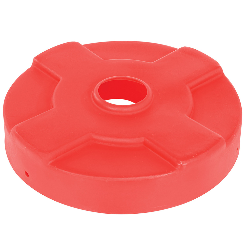 Polyethylene Drum Recycling Lid 30 Gallon Red - 1