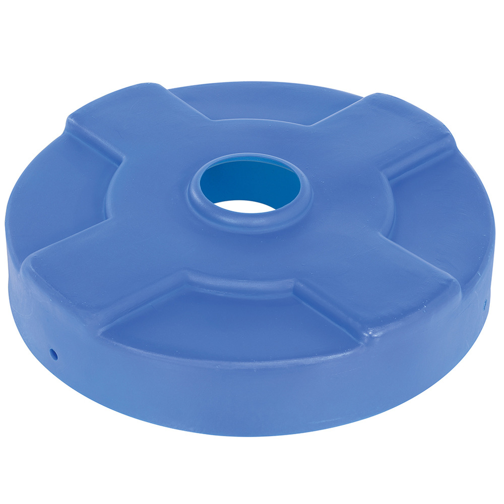 Polyethylene Drum Recycling Lid 30 Gallon Blue - 1