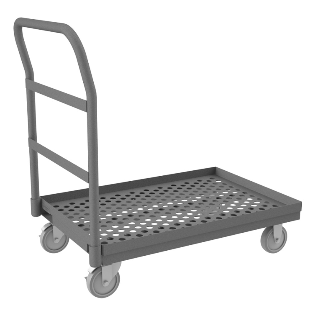 Platform Truck, Perforated Deck with a lip, 1400 lbs. Capacity, 24 x 48 - 1