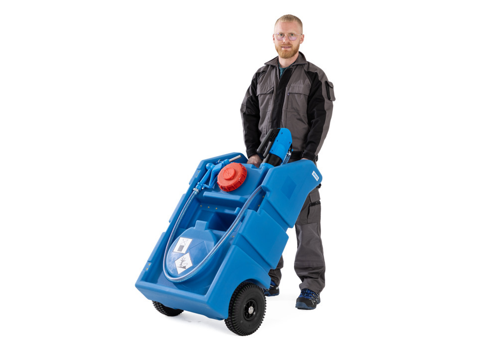 Mobile urea trolley PolyMove 110, in polyethylene, hand pump, 110 l volume - 10