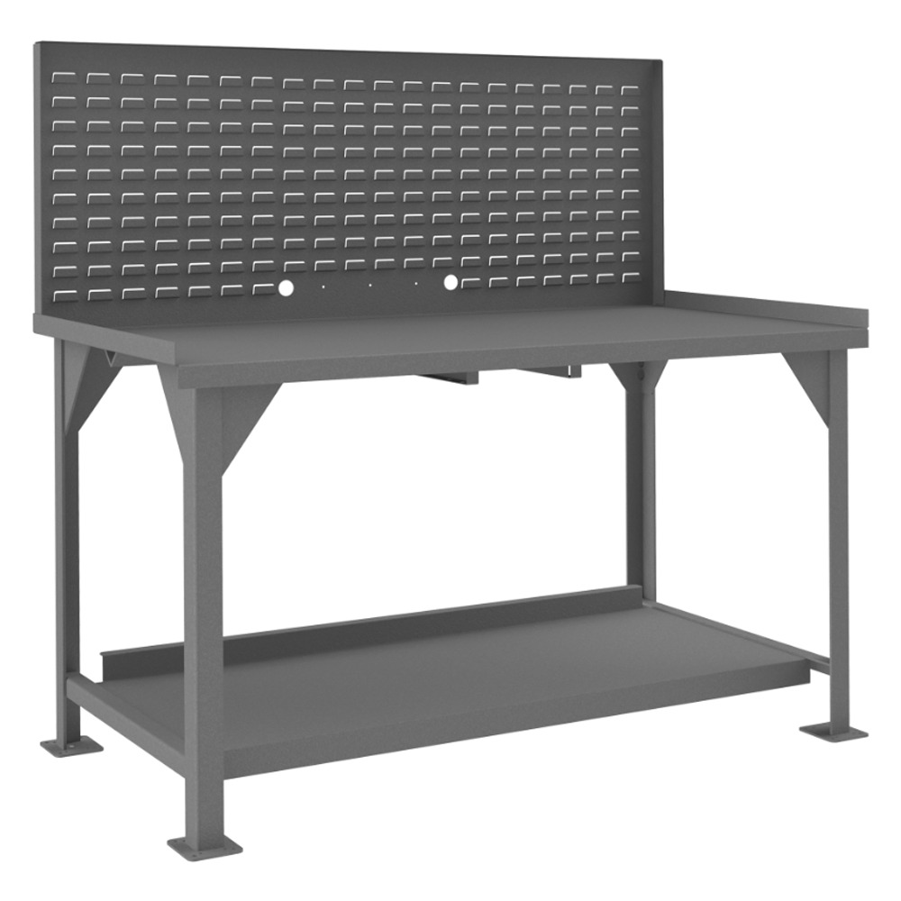 Workbench, Louvered Panel, 72 x 30 x 57-5/8 - 1