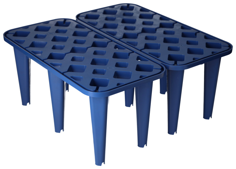 Grid element, plastic, blue, 380 x 380 x 180 mm, for plastic small container tray - 4