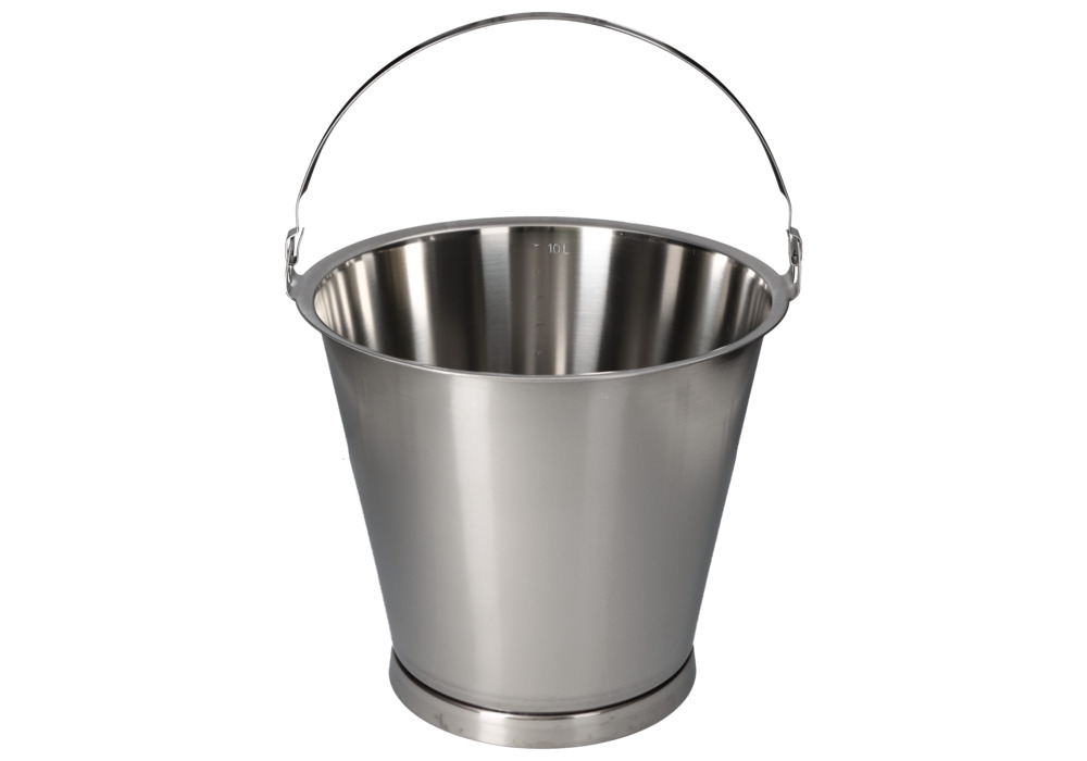 Stainless steel bucket, 10 litre capacity - 1