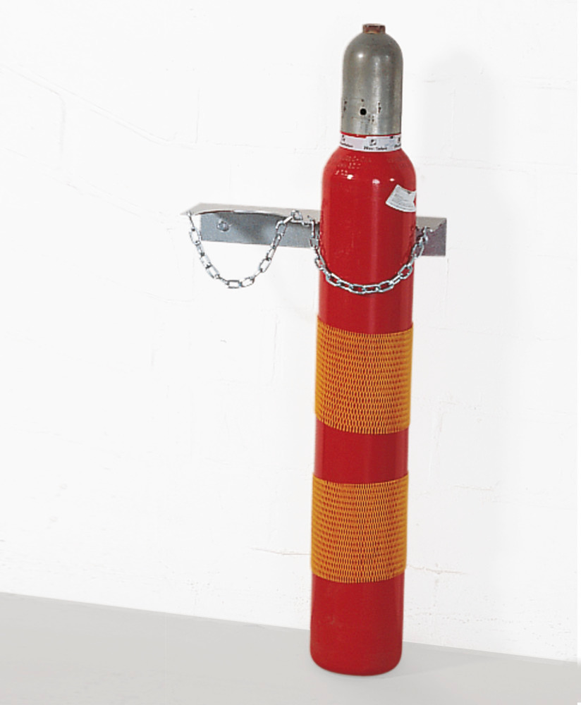 Gasflaschen-Wandhalter WH 140-S aus Stahl, verzinkt, für 2 Flaschen mit max. 140 mm Ø