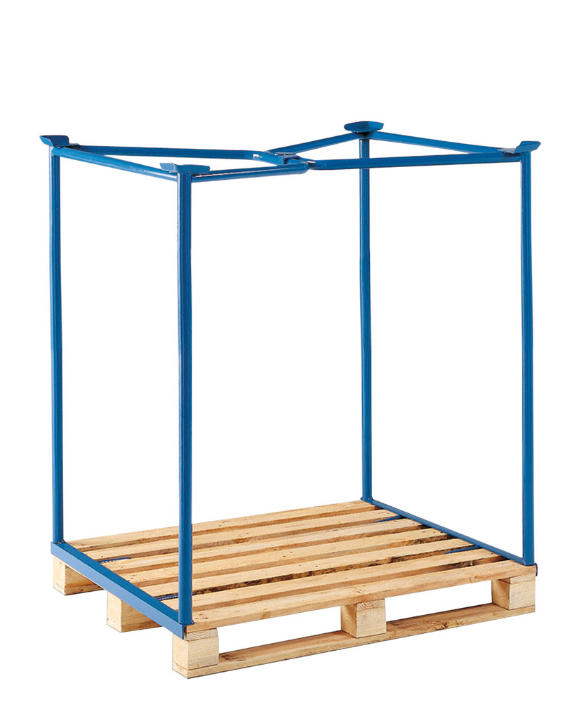 Stackable frame for Euro pallet PH 10, steel, can be stacked 3 high, usable height 1000 mm - 1