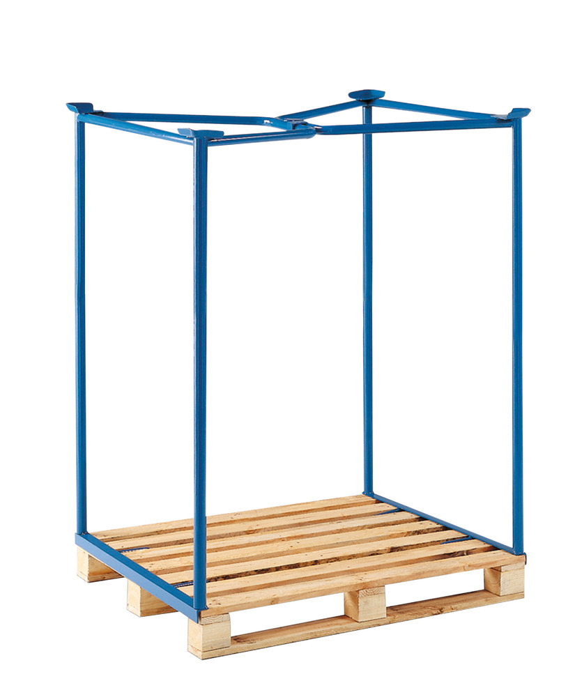 Stackable frame for Euro pallet PH 12, steel, can be stacked 3 high, usable height 1200 mm - 1