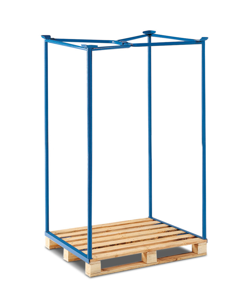 Stackable frame for Euro pallet PH 16, steel, can be stacked 3 high, usable height 1600 mm - 1