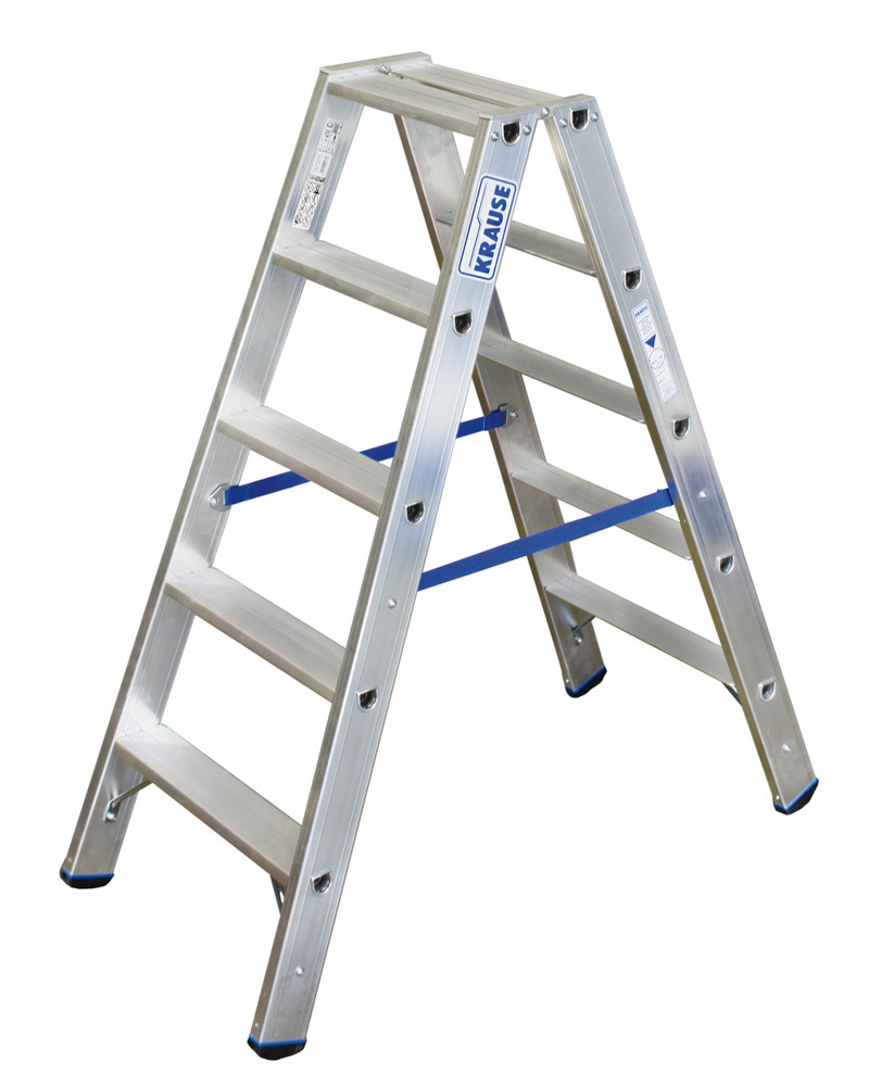 Aluminium dubbele ladder, 2x5 treden - 1