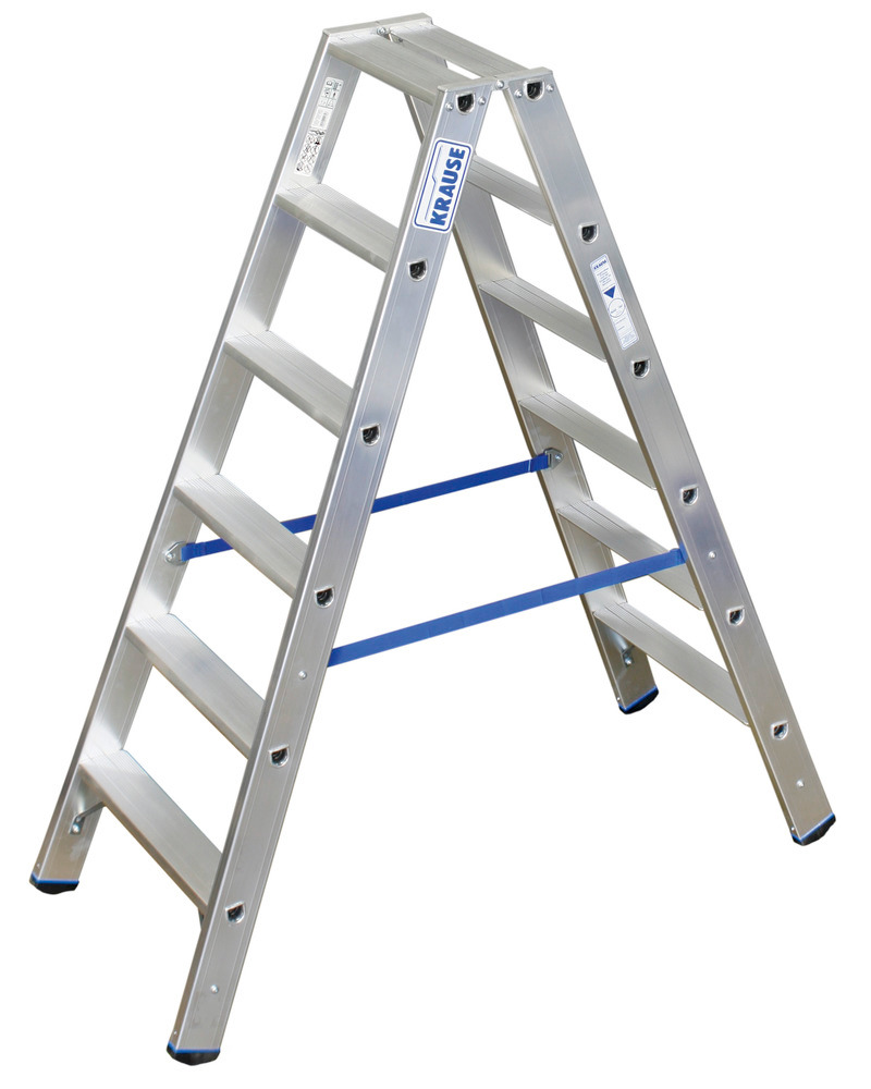 Aluminium dubbele ladder, 2x6 treden