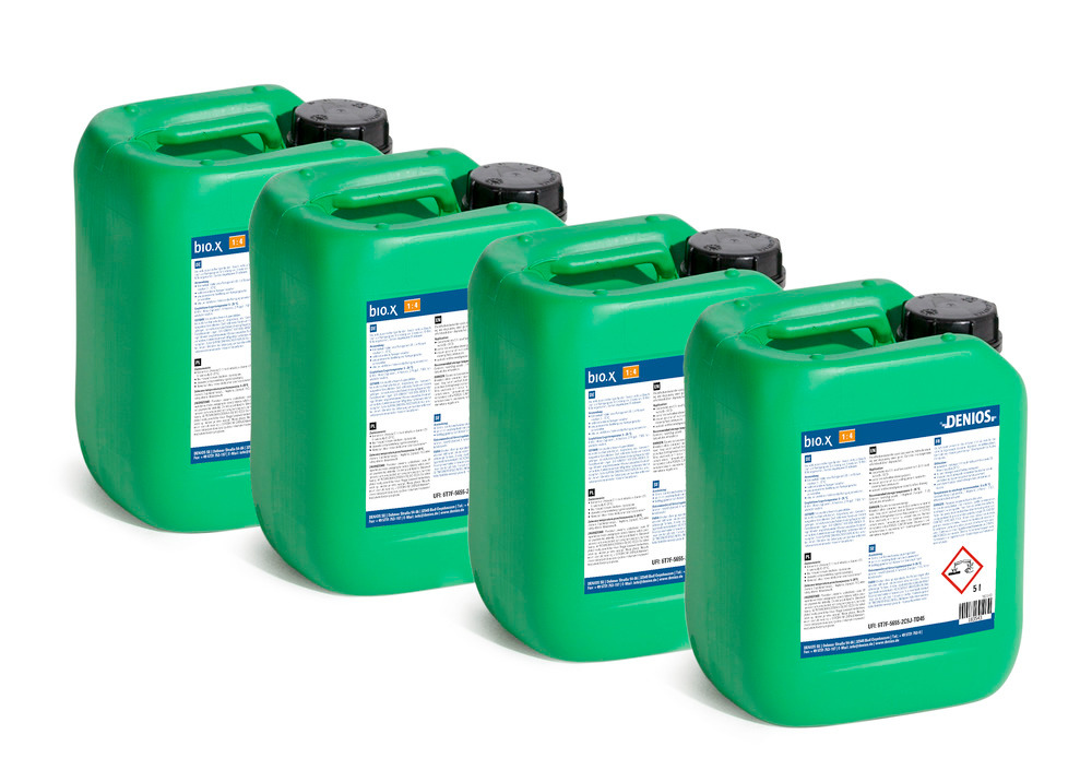Detergente concentrato per apparecchi bio.x, set da 4 x 5 litri concentrato, per primo riempimento - 1