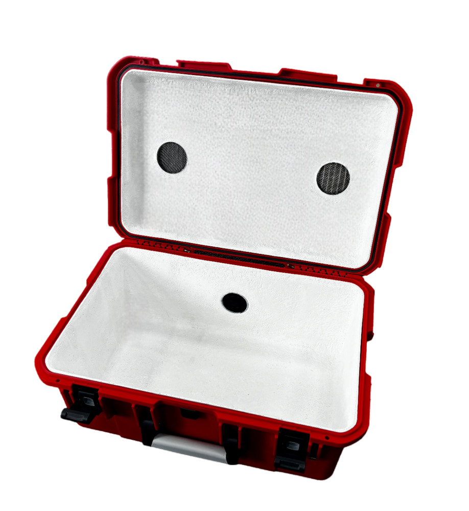 Lithium-ion battery fire protection case, plastic, filling material Pyrobubbles - 3