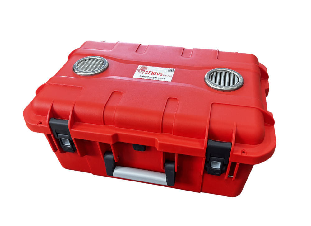 Lithium-ion battery fire-protection box BSK-1, plastic, filling Pyrobubbles® - 1