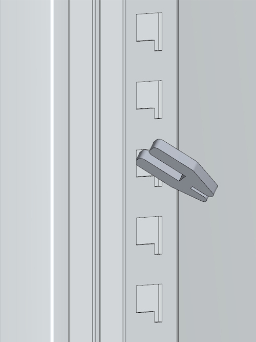 CNC-Flügeltürenschrank, Sichttüren, 4 CNC-Werkzeugaufnahmerahmen, 980 x 500 x 1838 mm - 2