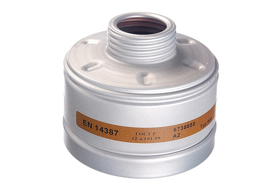 Dräger gassfilter A2, med standardgjenger RA, for X-pore-serien 4000/6000 - 1