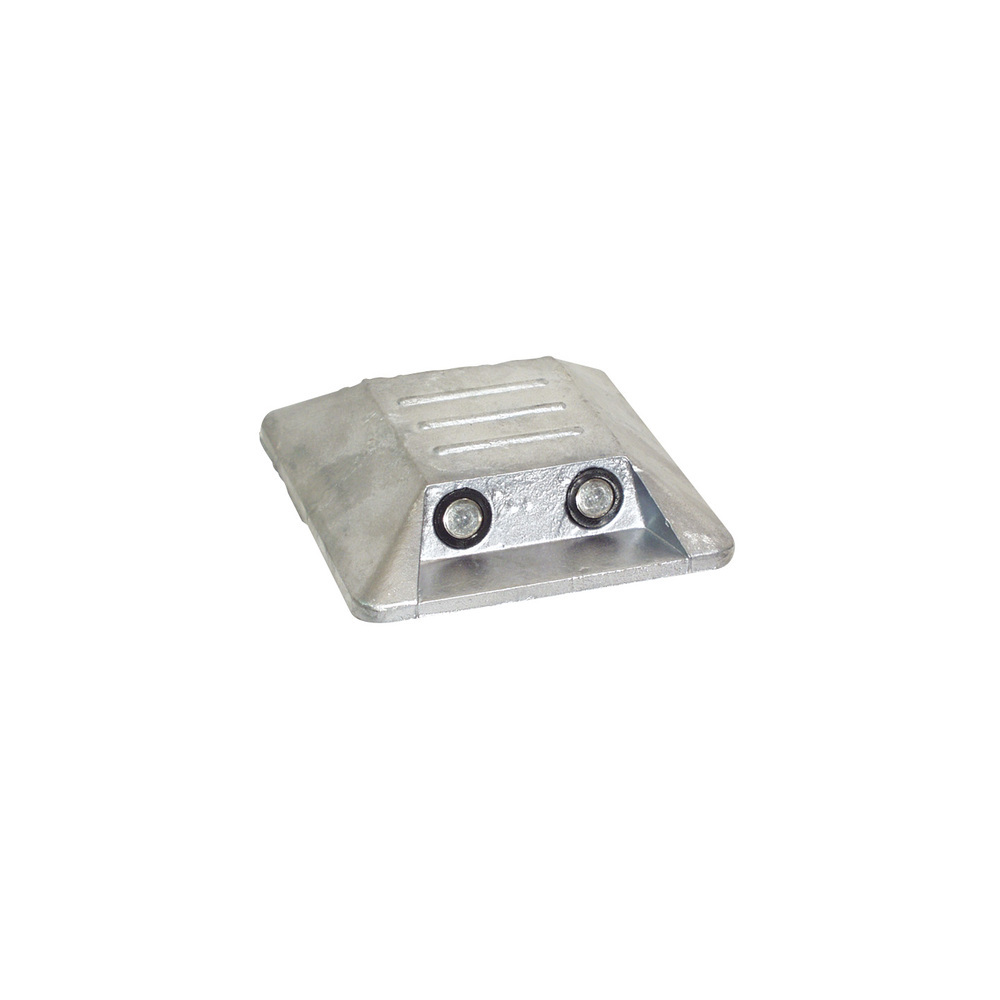 Alumarkierungsnagel 100 x 100 mm, zum Aufkleben, mit zwei Reflexlinsen einseitig, VE = 25 Stück - 1