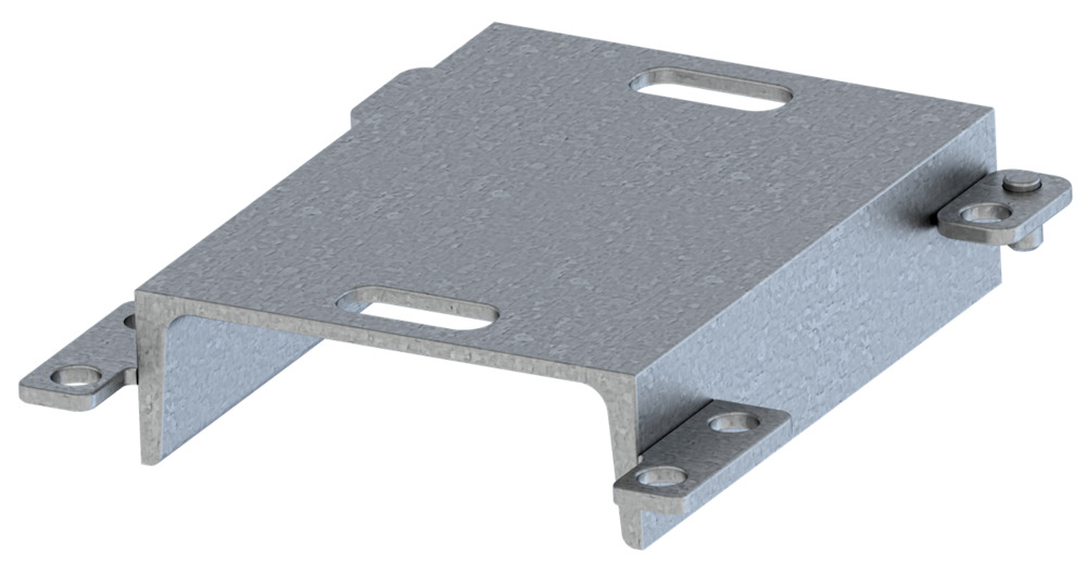 Schlauch- und Kabelbrückensystem, verzinkt, Hauptelement 300 x 400 x 100 mm - 1