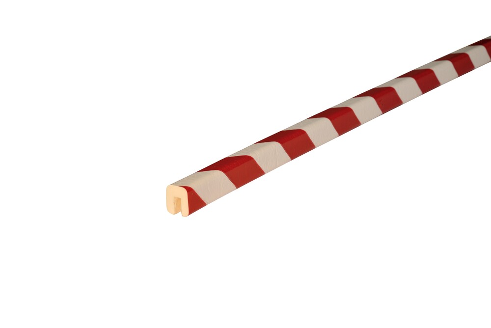 Ochrana hrán Knuffi®, typ G, samolepiace, dĺžka 1 m, červená/biela - 1