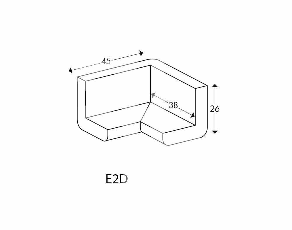 Knuffi® Schutzecke, Typ E2D - 10812, schwarz, selbstklebend - 1