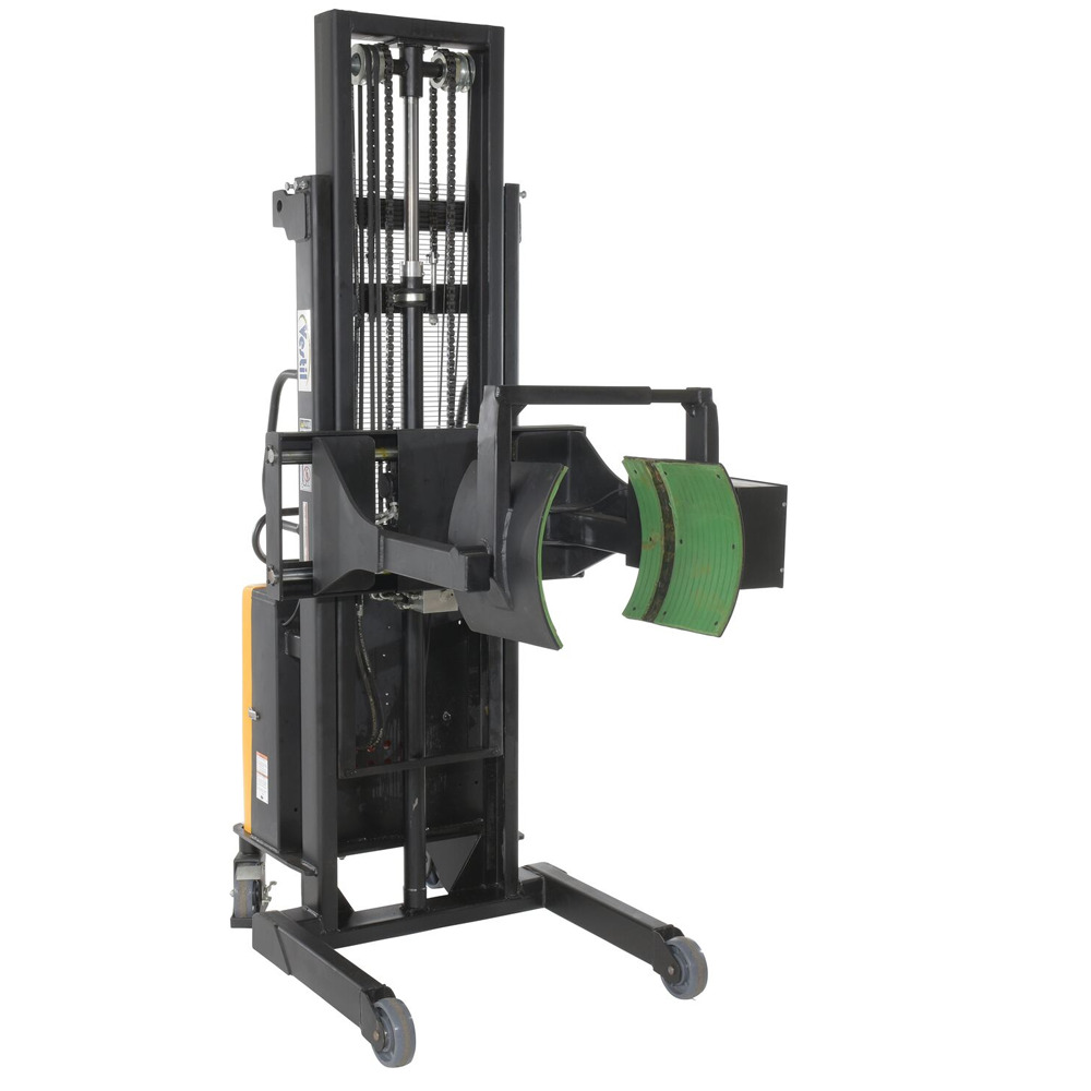 Steel Semi Electric Drum Gripper/Rotator Stacker Accepts 16, 30, & 55 Gallon Steel Drums Black - 3