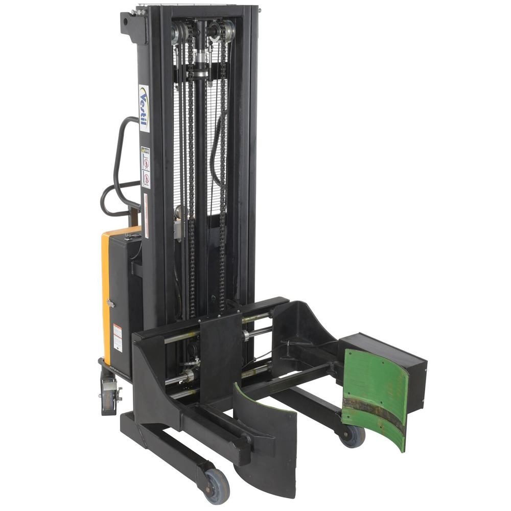 Steel Semi Electric Drum Gripper/Rotator Stacker Accepts 16, 30, & 55 Gallon Steel Drums Black - 1