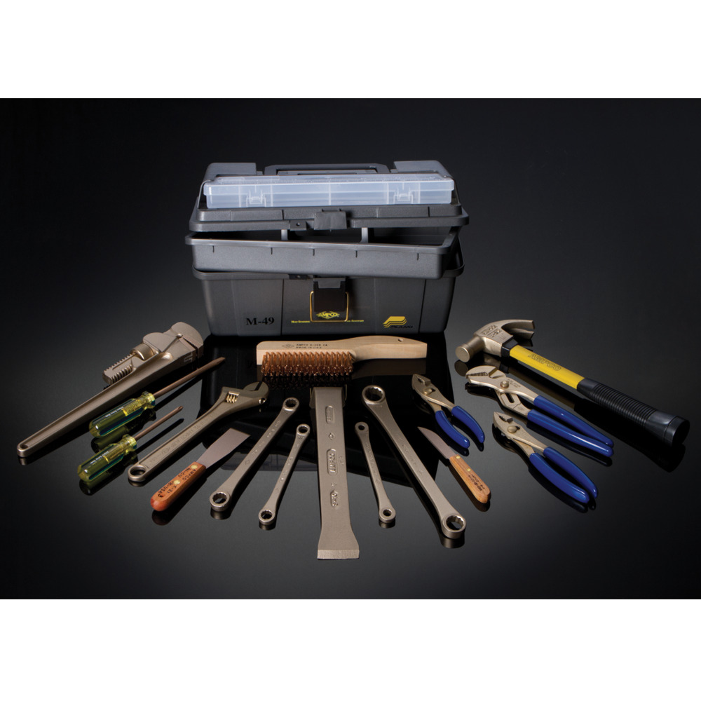 16 Pc Tool Kit: Wrenches, Pliers, Screwdrivers, Knife, Hammer, Brush, Scraper - 1