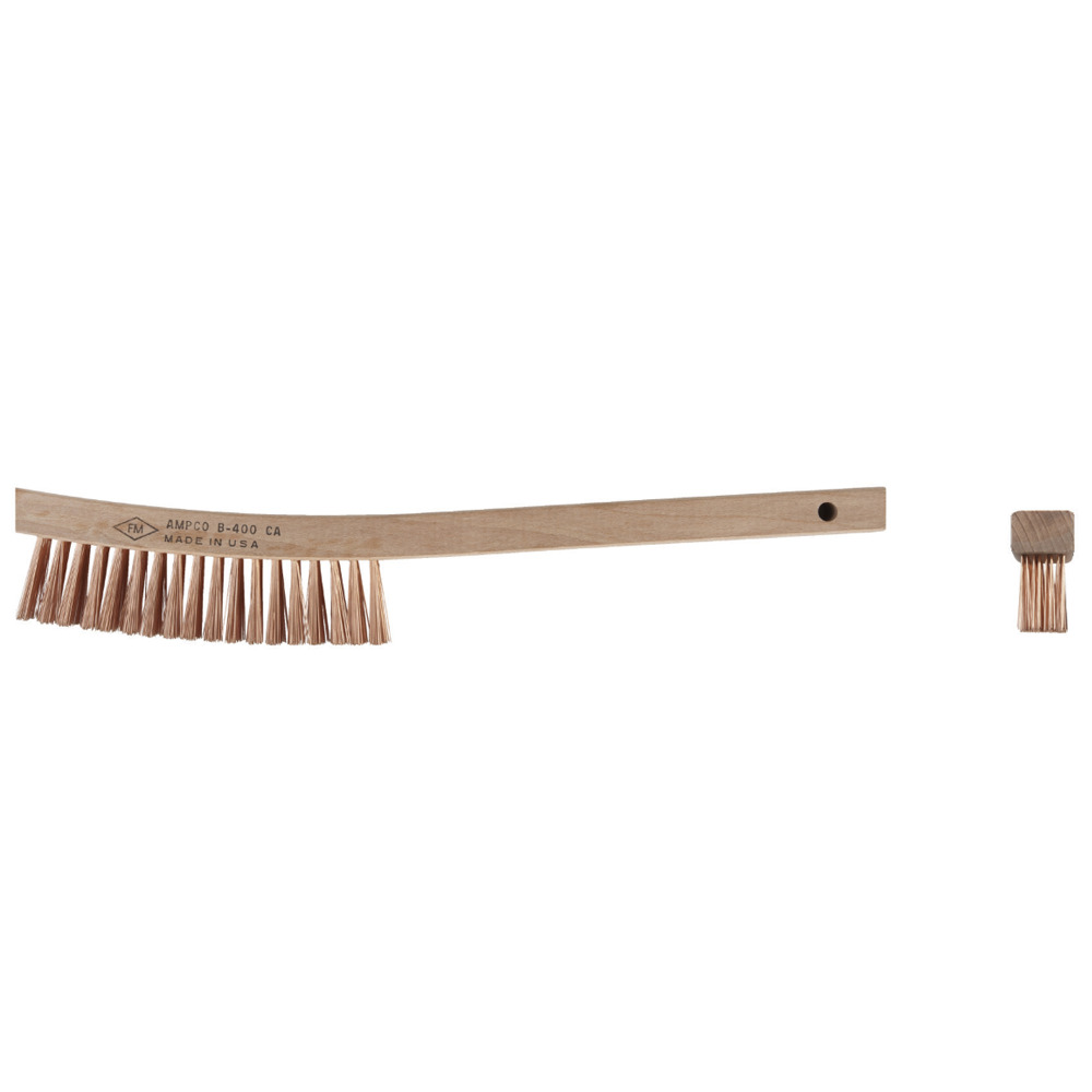 Brush Scratch Curved Handle, Non-Sparking, Non-Magnetic, Corrosion Resistant - 1