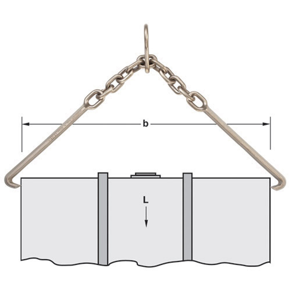 Barrel Hook Adj 1500Lb Max, Non-Sparking, Non-Magnetic, Corrosion Resistant - 1