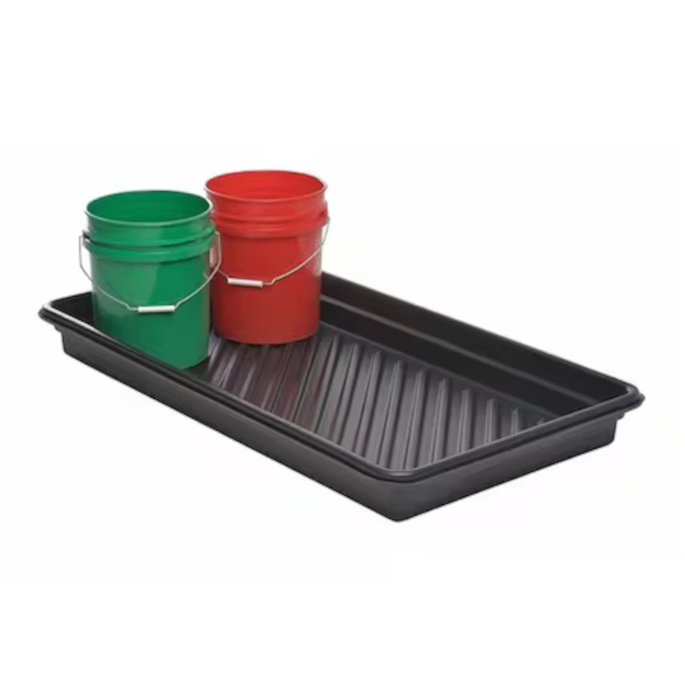 Poly Spill Containment Tray - 48" x 24" x 4.5" - 24 Gallon Capacity - Acids or Corrosives Storage - 1