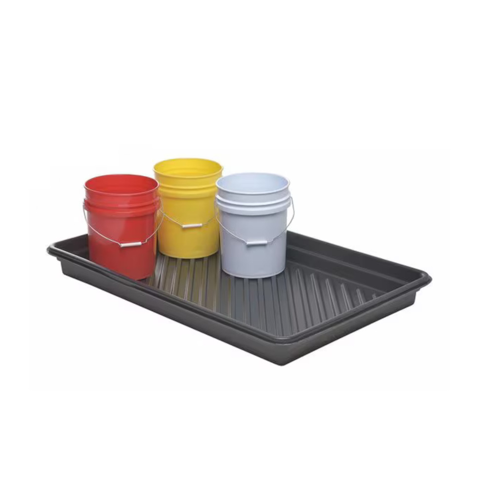 Poly Spill Containment Tray - 48" x 30" x 4.6" - 30 Gallon Capacity - Acids or Corrosives Storage - 1