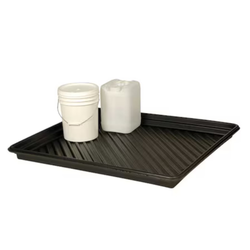 Poly Spill Containment Tray - 48" x 44" x 3.5" - 30 Gallon Capacity - Acids or Corrosives Storage - 1