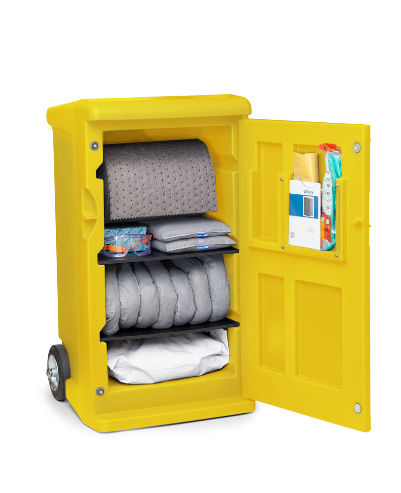 Emergency Spill Kit Caddy - Universal - Medium - Absorbs 100 Gallons - Lockable - 2