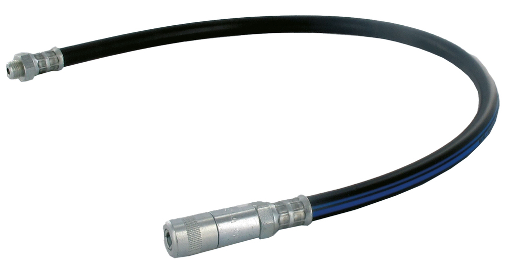 Smörjslang (500 mm, 3 st) med hydrauliskt griphuvud, anslutning M10 x 1, 3 st - 1