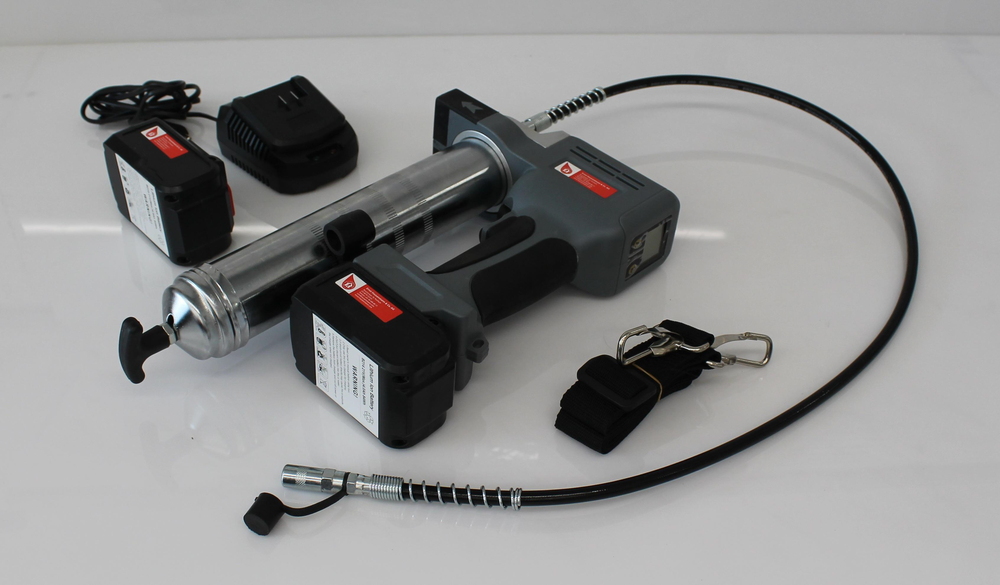 Batteridriven fettspruta, 21V, komplett med laddare, väska och tryckslang - 1