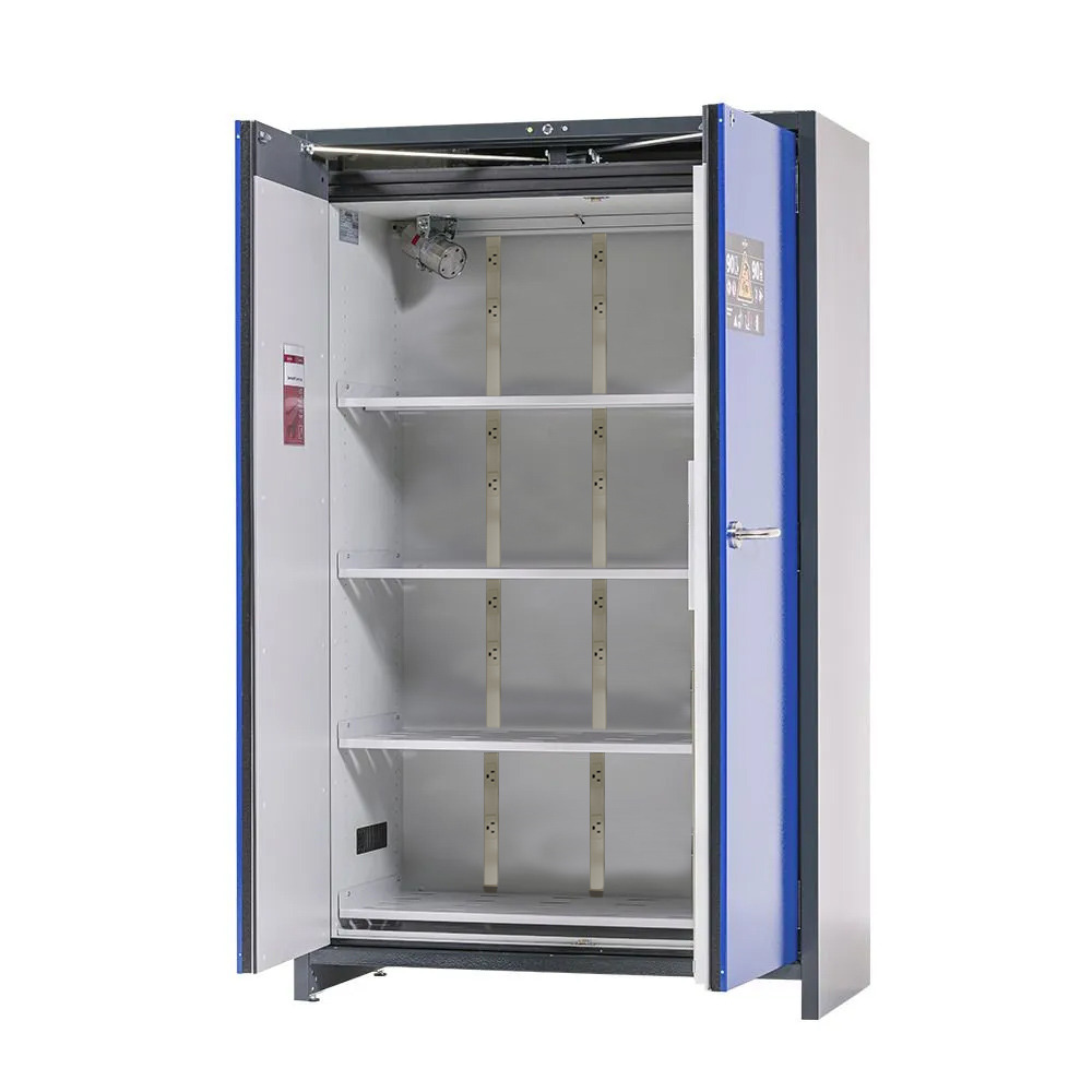 asecos lithium-ion charging cabinet, 90 Min fire resistant, 4 Shelves, 2 Door  - 4