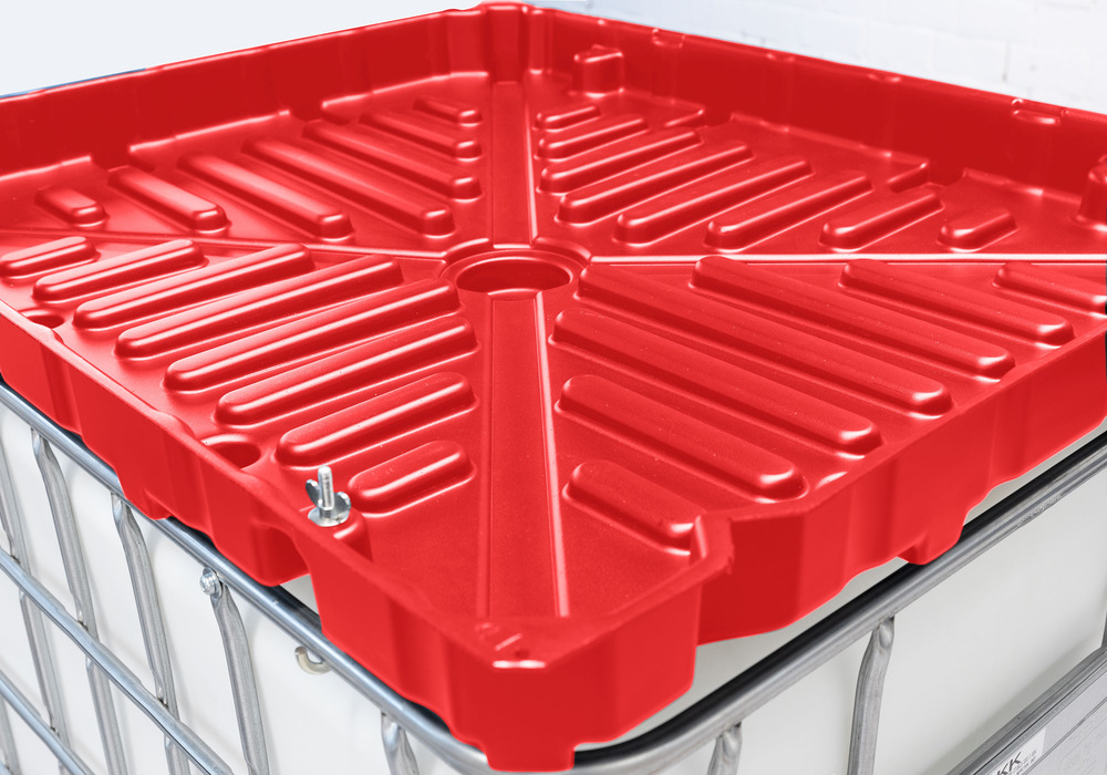 IBC funnel - Full Size Funnel - Chemically Resistant Polyethylene - Red - 4