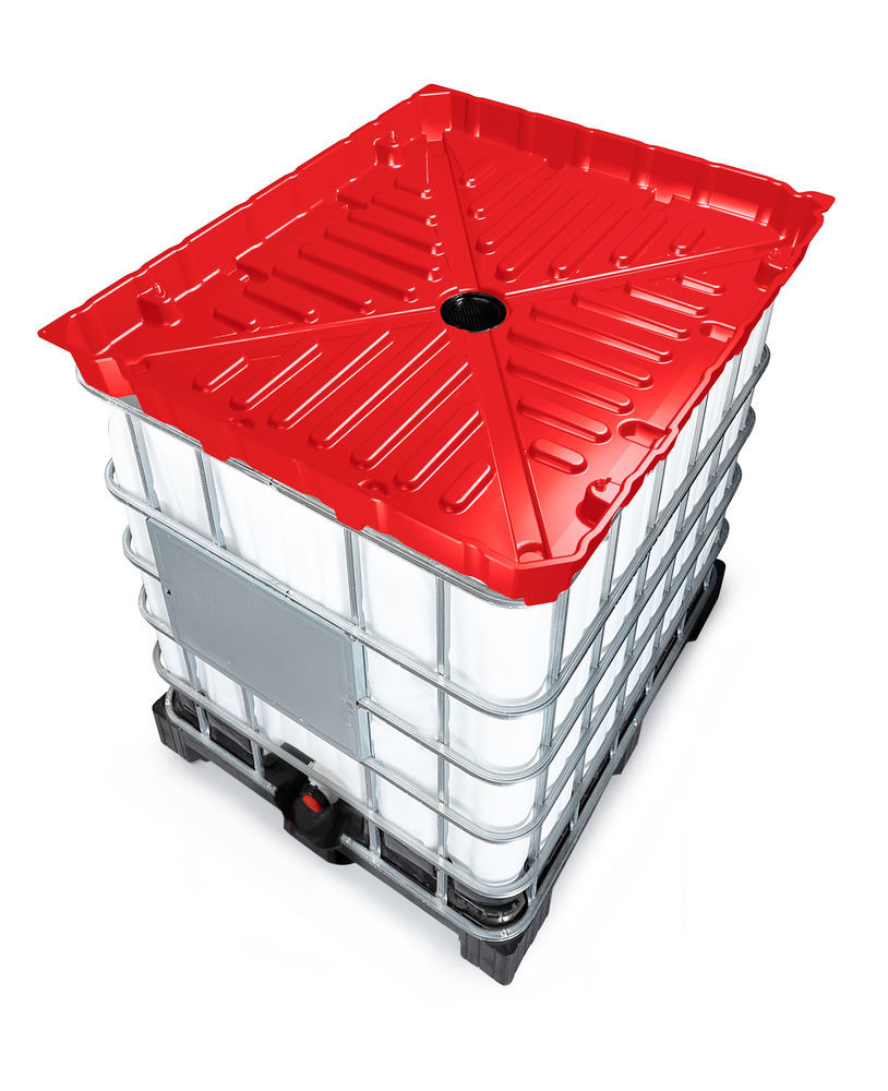 IBC funnel - Full Size Funnel - Chemically Resistant Polyethylene - Red - 1